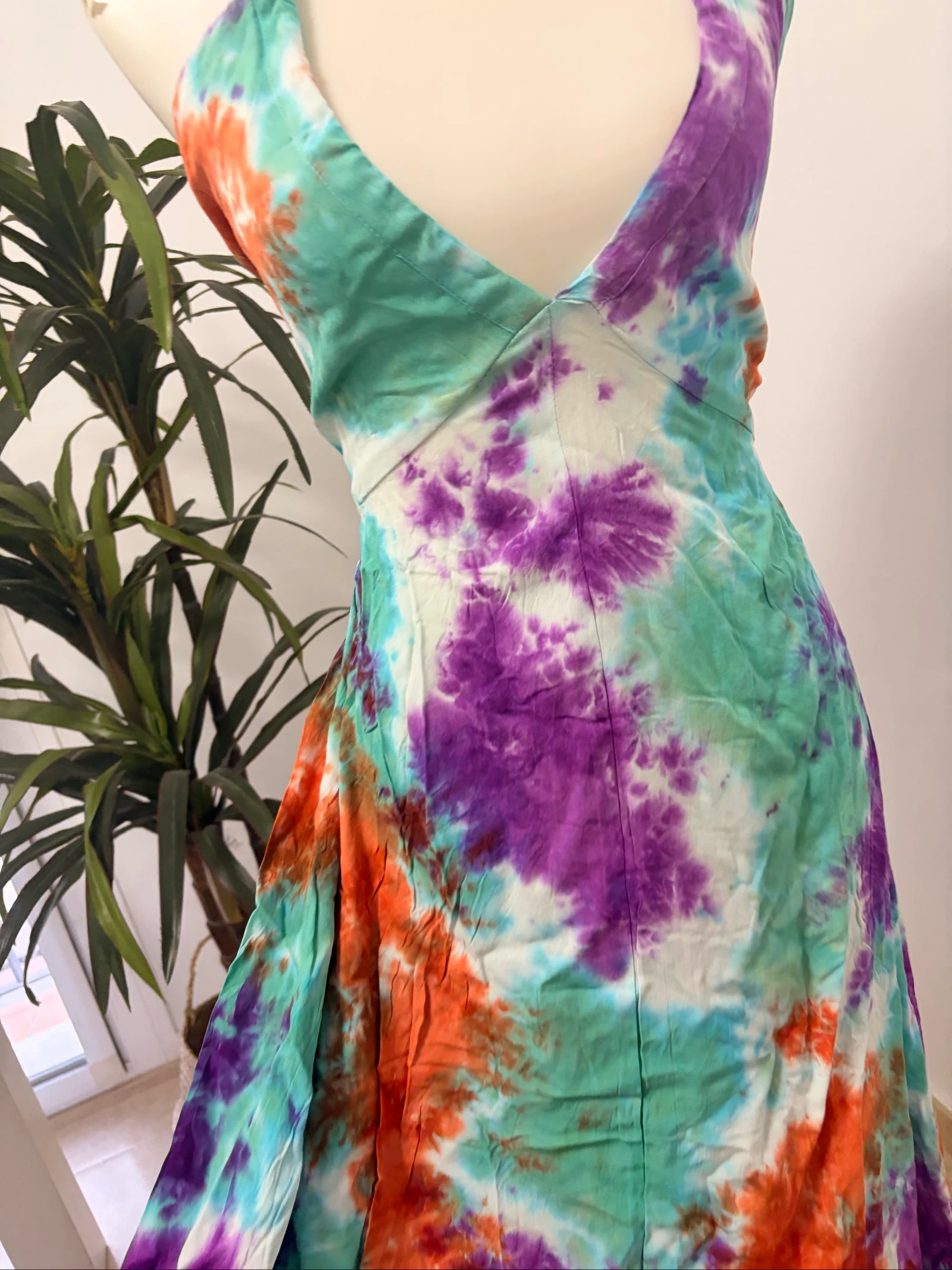 Tie-dye print summer maxi dress – photo 3